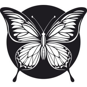 Vsepropejska Motýl dekorace na zeď 10 Rozměr (cm): 38 x 34, Dekor: Černá