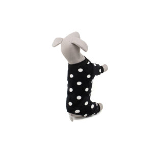 Vsepropejska Dolfi fleecová kombinéza pro psa Barva: Černá, Délka zad (cm): 22, Obvod hrudníku: 34 - 38 cm