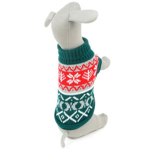 Vsepropejska Christmas svetr pro psa Barva: Tmavě zelená, Délka zad psa: 38 cm, Obvod hrudníku: 38 - 52 cm