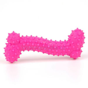 Vsepropejska Bone gumová kost pro psa Barva: Růžová, Délka zad psa: 15 cm