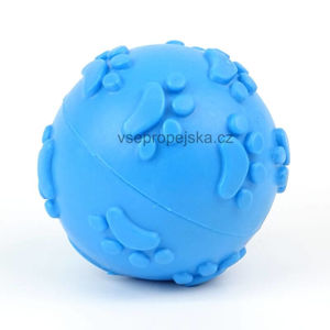 Vsepropejska Foot gumový míček pro psa | 6 cm Barva: Modrá