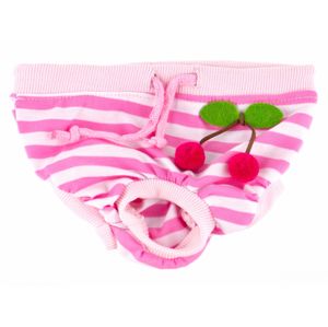 Vsepropejska Absorb růžové hárací kalhotky pro psa s třešničkami Obvod slabin: 33 - 42 cm