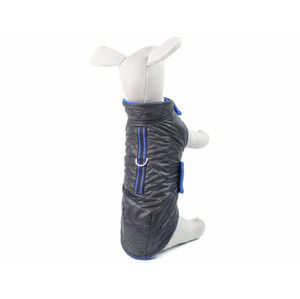 Vsepropejska Frosty prošitá zimní bunda pro psa Barva: Černo-modrá, Délka zad (cm): 30, Obvod hrudníku: 32 - 54 cm