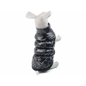 Vsepropejska Warm zimní bunda pro psa s kožichem Barva: Černá, Délka zad (cm): 19, Obvod hrudníku: 20 - 30 cm
