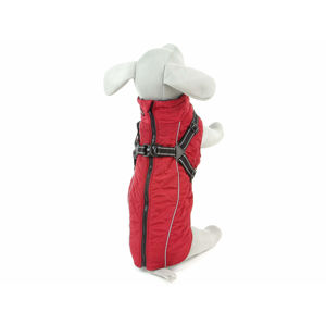 Vsepropejska Outdoorová zateplená bunda pro psa Barva: Červená, Délka zad (cm): 55, Obvod hrudníku: 66 - 71 cm