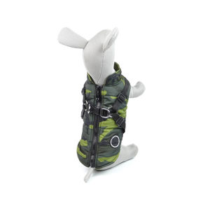 Vsepropejska Soldier maskáčová bunda pro psa na ZIP Barva: Zelená, Délka zad psa: 40 cm, Obvod hrudníku: 46 - 55 cm