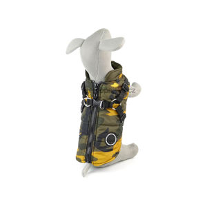Vsepropejska Soldier maskáčová bunda pro psa na ZIP Barva: Oranžová, Délka zad psa: 25 cm, Obvod hrudníku: 28 - 35 cm