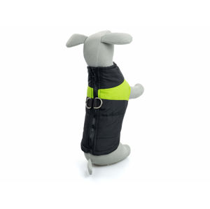 Vsepropejska Slim-rainy obleček pro psa na zip Barva: Černo-zelená, Délka zad psa: 39 cm, Obvod hrudníku: 45 - 50 cm