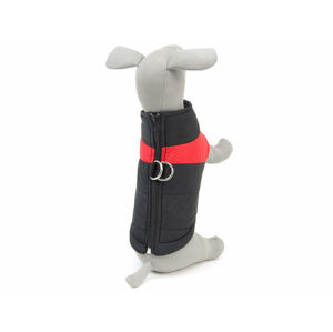 Vsepropejska Slim-rainy obleček pro psa na zip Barva: Černo-červená, Délka zad (cm): 30, Obvod hrudníku: 36 - 40 cm