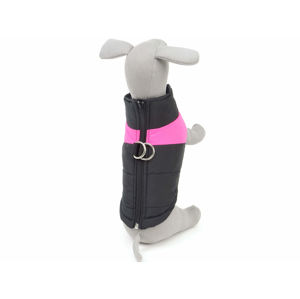 Vsepropejska Slim-rainy obleček pro psa na zip Barva: Černo-růžová, Délka zad (cm): 45, Obvod hrudníku: 49 - 54 cm