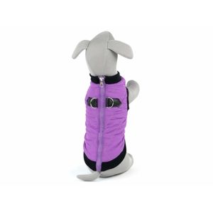 Vsepropejska Quilt prošitá bunda pro psa na zip Barva: Fialová, Délka zad (cm): 33, Obvod hrudníku: 37 - 40 cm
