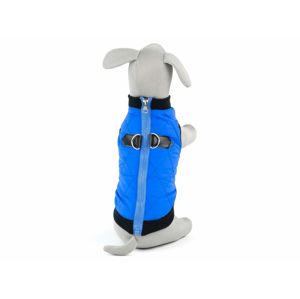 Vsepropejska Quilt prošitá bunda pro psa na zip Barva: Modrá, Délka zad (cm): 27, Obvod hrudníku: 29 - 32 cm