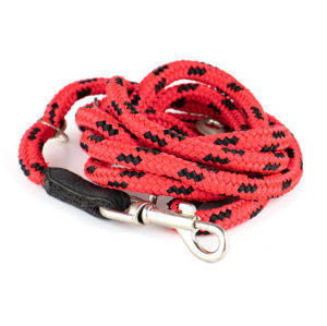 Vsepropejska Rope přepínací vodítko pro psa z lana | 220 cm Barva: Červená, Šířka vodítka: 0,6 cm