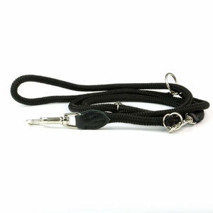 Vsepropejska Rope přepínací vodítko pro psa | 220 cm Barva: Černá, Šířka vodítka: 1 cm