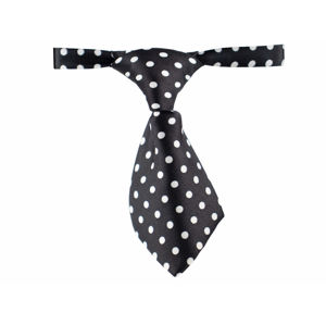 Vsepropejska Gery černá kravata pro psa s puntíky