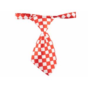Vsepropejska Maddy červeno-bílá kostkovaná kravata pro psa