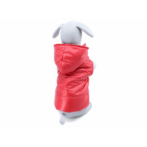 Vsepropejska Flavory bunda pro psa s odepinatelnou kapucí Barva: Červená, Délka zad (cm): 22, Obvod hrudníku: 32 - 34 cm