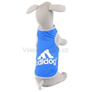 Vsepropejska Adidog tričko pro psa Barva: Modrá, Délka zad psa: 31 cm, Obvod hrudníku: 39 - 42 cm
