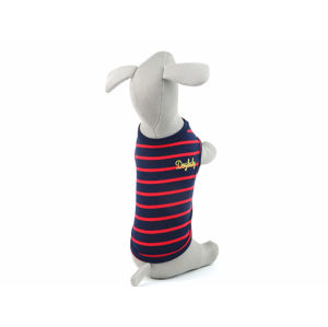 Vsepropejska GoldDog pruhované tričko pro psa Barva: Modro-červená, Délka zad psa: 21 cm, Obvod hrudníku: 30 - 33 cm