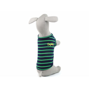 Vsepropejska GoldDog pruhované tričko pro psa Barva: Modro-zelená, Délka zad psa: 35 cm, Obvod hrudníku: 46 - 49 cm