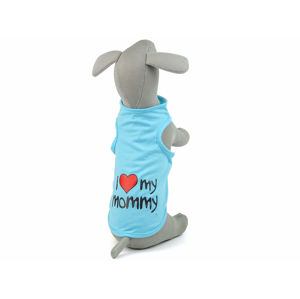 Vsepropejska Mommy letní tričko pro psa Barva: Modrá, Délka zad psa: 21 cm, Obvod hrudníku: 30 - 33 cm
