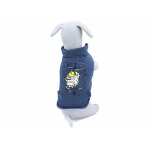 Vsepropejska Bulldog zimní bunda pro psa Barva: Modrá, Délka zad (cm): 35, Obvod hrudníku: 54 - 60 cm