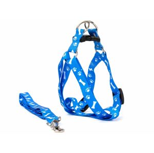 Vsepropejska Usual postroj pro psa s vodítkem | 23 – 43 cm Barva: Modrá, Obvod hrudníku: 27 - 43 cm