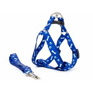 Vsepropejska Usual postroj pro psa s vodítkem | 23 – 43 cm Barva: Tmavě modrá, Obvod hrudníku: 27 - 43 cm