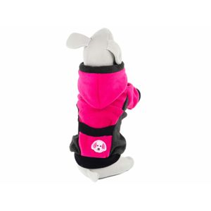 Vsepropejska Cool fleecová mikina pro psa s kapsičkou Barva: Růžovo-černá, Délka zad (cm): 24, Obvod hrudníku: 36 - 44 cm