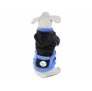 Vsepropejska Cool fleecová mikina pro psa s kapsičkou Barva: Černo-modrá, Délka zad (cm): 21, Obvod hrudníku: 30 - 38 cm