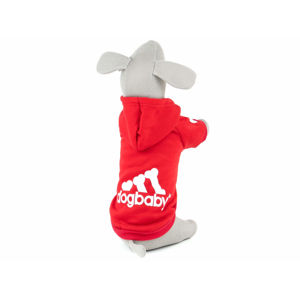 Vsepropejska DogBaby bavlněná mikina pro psa Barva: Červená, Délka zad (cm): 18, Obvod hrudníku: 20 - 26 cm