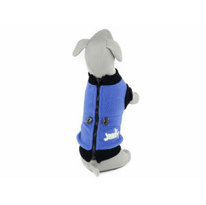 Vsepropejska Jazzy mikina pro psa na zip Barva: Modrá, Délka zad (cm): 39, Obvod hrudníku: 40 - 55 cm