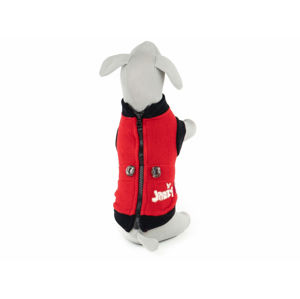 Vsepropejska Jazzy mikina pro psa na zip Barva: Červená, Délka zad (cm): 39, Obvod hrudníku: 40 - 55 cm