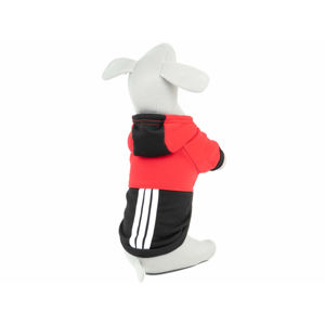 Vsepropejska Adi sportovní mikina pro psa Barva: Černo-červená, Délka zad psa: 18 cm, Obvod hrudníku: 28 - 34 cm