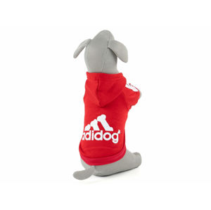 Vsepropejska Adidog červená mikina pro psa Délka zad psa: 85 cm, Obvod hrudníku: 88 - 96 cm