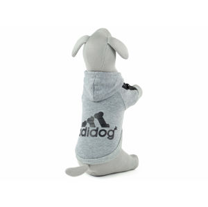 Vsepropejska Adidog šedá mikina pro psa Délka zad psa: 45 cm, Obvod hrudníku: 54 - 60 cm