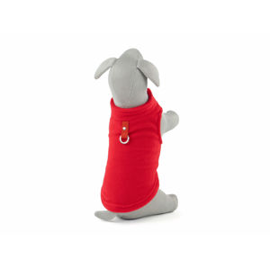 Vsepropejska Fleece mikina pro psa s poutkem Barva: Červená, Délka zad (cm): 38, Obvod hrudníku: 50 - 56 cm
