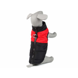 Vsepropejska Rainy obleček pro psa na zip Barva: Černo-červená, Délka zad (cm): 50, Obvod hrudníku: 60 - 69 cm