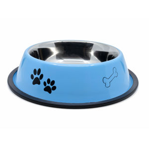 Vsepropejska Sáva miska pro psa s tlapkami Barva: Modrá, Rozměr: 17 cm