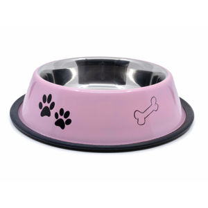 Vsepropejska Sáva miska pro psa s tlapkami Barva: Růžová, Rozměr: 17 cm