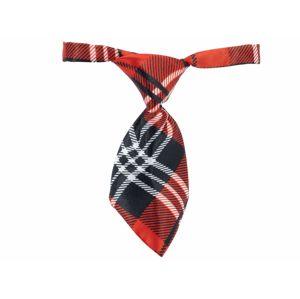 Vsepropejska Jean červená károvaná kravata pro psa