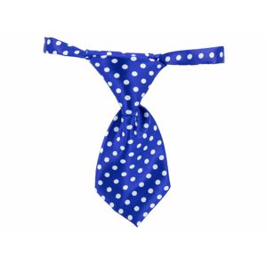 Vsepropejska Honor modrá kravata pro psa s puntíky