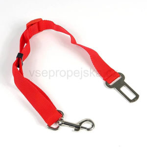 Vsepropejska Červený bezpečnostní pás pro psa Barva: Červená