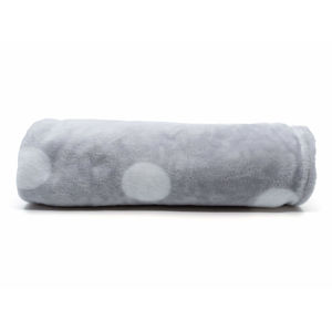 Vsepropejska Ella šedá fleecová deka pro psa s puntíky POPSAT