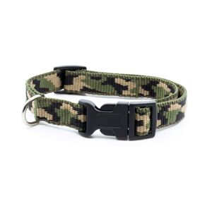 Vsepropejska Army zelený obojek pro psa | 24 - 45 cm Barva: Tmavě zelená, Obvod krku: 28 - 45 cm