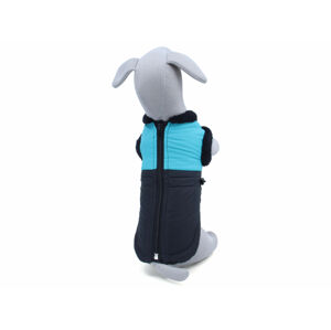 Pes-tex Bruno zimní bunda pro psa Barva: Černo-modrá, Délka zad (cm): 26, Obvod hrudníku: 20 - 30 cm
