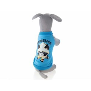 Vsepropejska Fitz mikina pro psa s potiskem Barva: Modrá, Délka zad (cm): 44, Obvod hrudníku: 60 - 64 cm