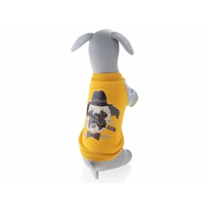 Vsepropejska Fitz mikina pro psa s potiskem Barva: Žlutá, Délka zad psa: 44 cm, Obvod hrudníku: 60 - 64 cm