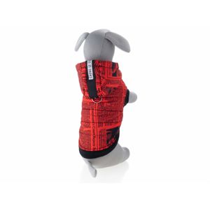 Vsepropejska Mercury teplá bunda pro psa s kapucí Barva: Červená, Délka zad psa: 34 cm, Obvod hrudníku: 46 - 50 cm