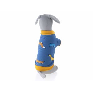 Vsepropejska Pogo mikina pro psa s potiskem Barva: Modrá, Délka zad (cm): 23, Obvod hrudníku: 30 - 34 cm